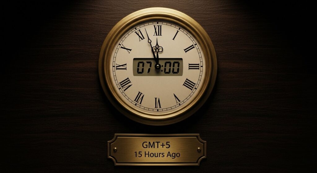 15 Hours Ago in GMT+5?