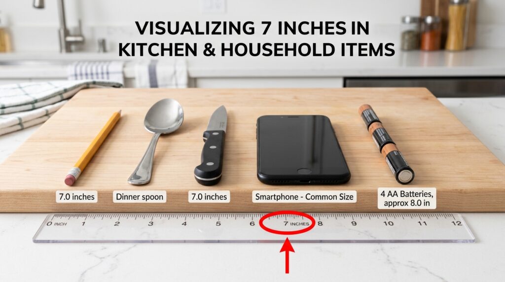 7 inches look like in Kitchen