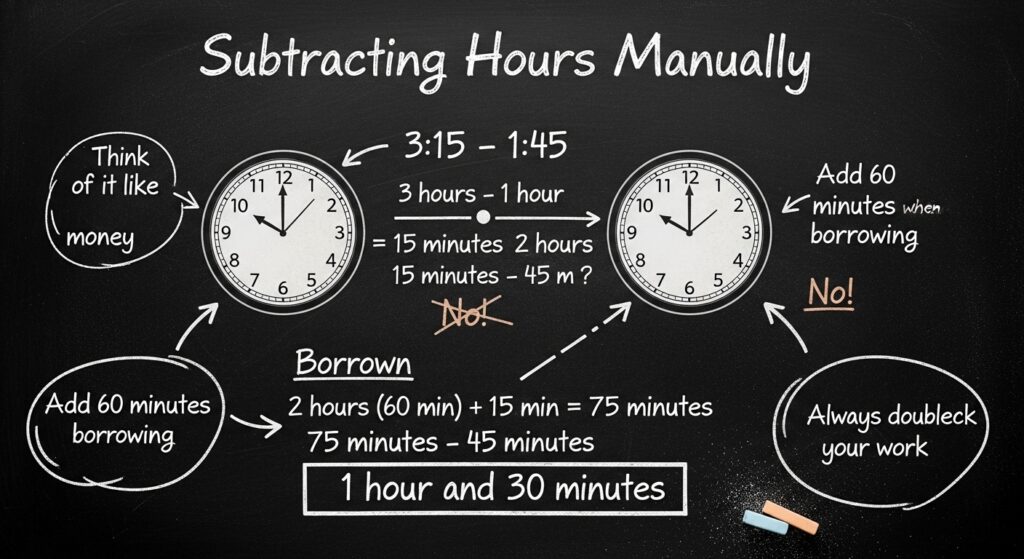 How to Subtract Hours