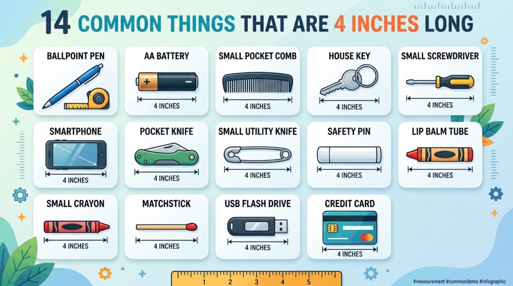 4 Inches Long for Learning Measurement