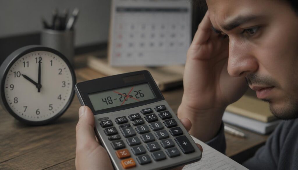 When Calculating 22 Hours Ago