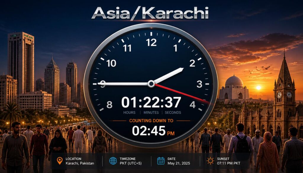 Until 2:45 PM in Asia/Karachi?