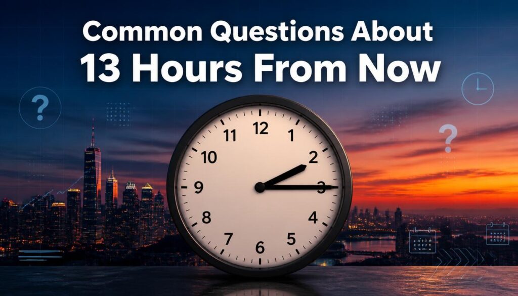 Common Questions About 13 Hours From Now