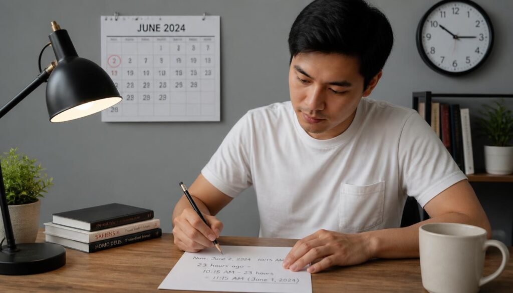 How to Calculate 23 Hours Ago Manually