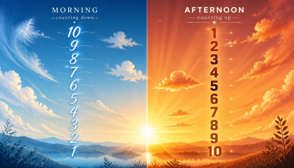 Morning vs Afternoon Countdowns