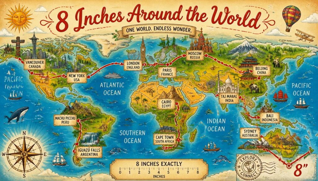 8 Inches Around the World
