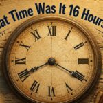 What Time Was It 16 Hours Ago?