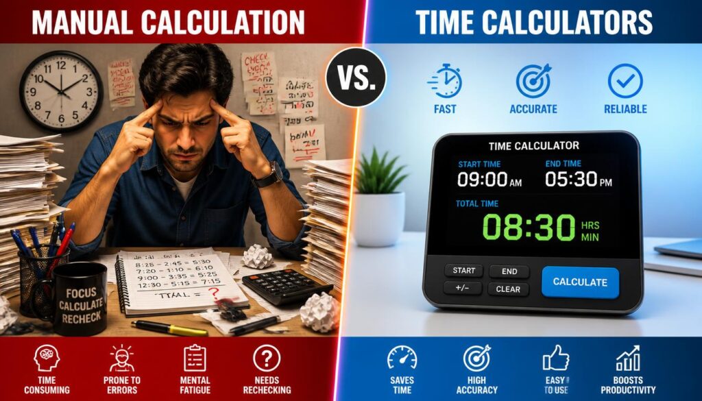 Manual Calculation vs. Time Calculators